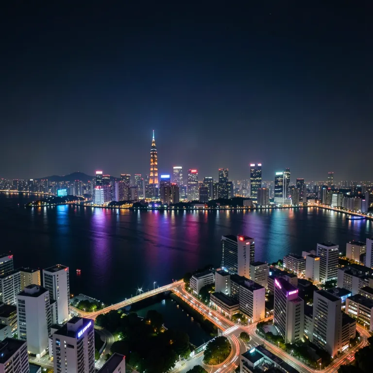 Landscape AI image — neon Tokyo skyline at night