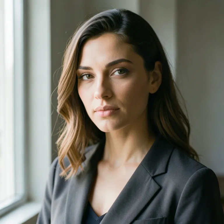 Portrait AI image — fashion portrait, soft window light