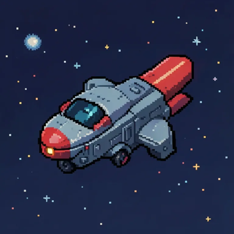 Pixel Art AI image — retro spaceship sprite