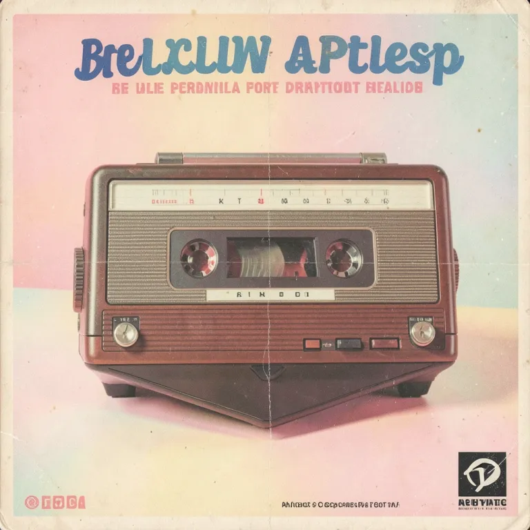 Retro AI image — retro cassette player, pastel