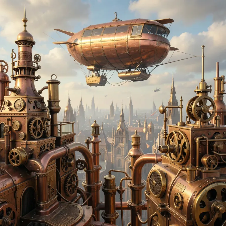 Steampunk AI image example