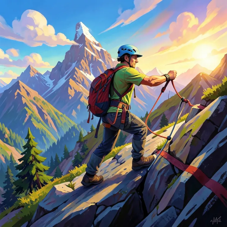 Poster AI image — motivational mountain climb illustration
