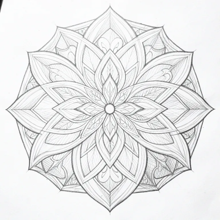 Tattoo Design AI image — geometric mandala, symmetrical