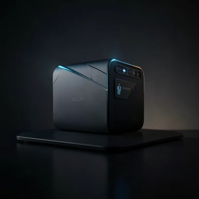 YouTube Thumbnail AI image — sleek tech product reveal, studio lighting